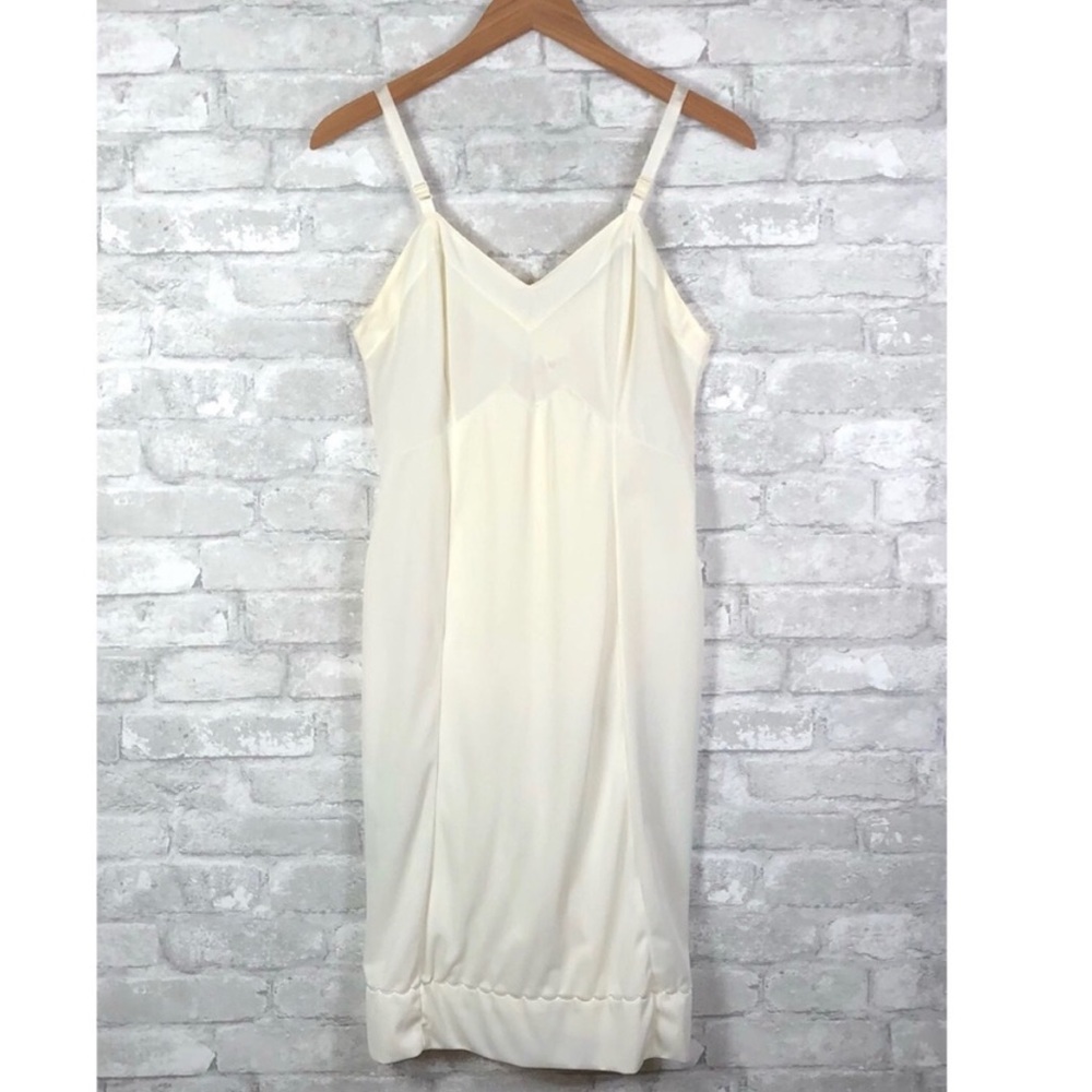 Vintage Mary Barron Pullover Full Slip Off White S - Picture 13 of 13